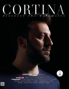 Cesare Cremonini sulla copertina di Cortina Discover The Dolomites